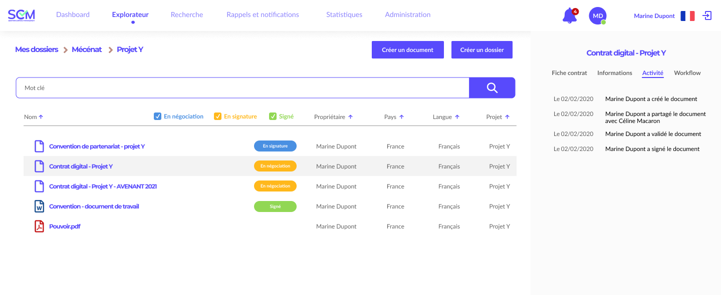 Moteur de recherche (contract management software)
