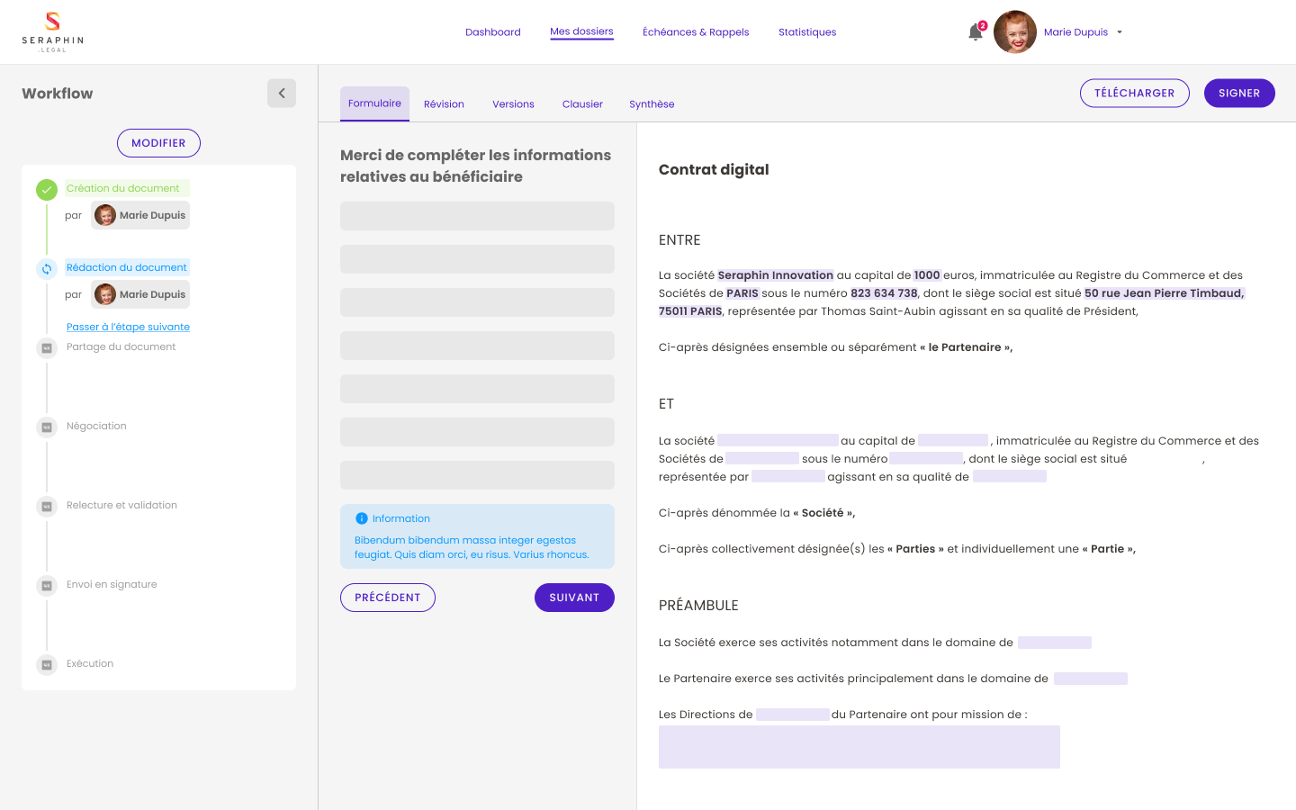 Générateur de contrats