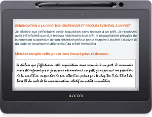 Clause de renoncement à la condition suspensive de prêt Clause de renoncement à la condition suspensive de prêt