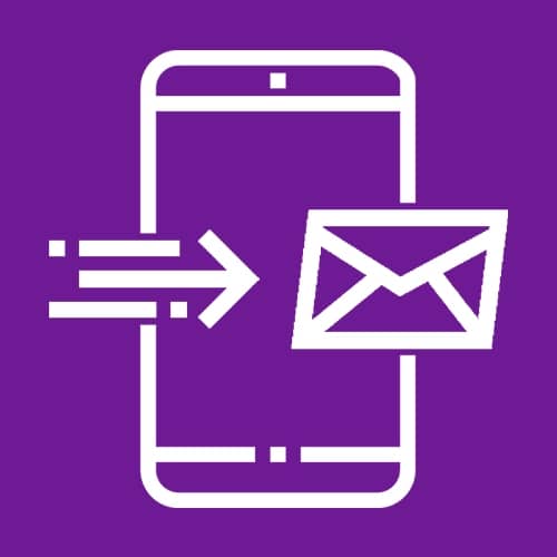 Pictogramme sur l'envoi numérique
