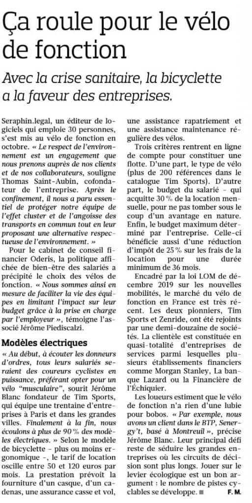 RSE - Témoignage de Seraphin.legal sur le vélo de fonction